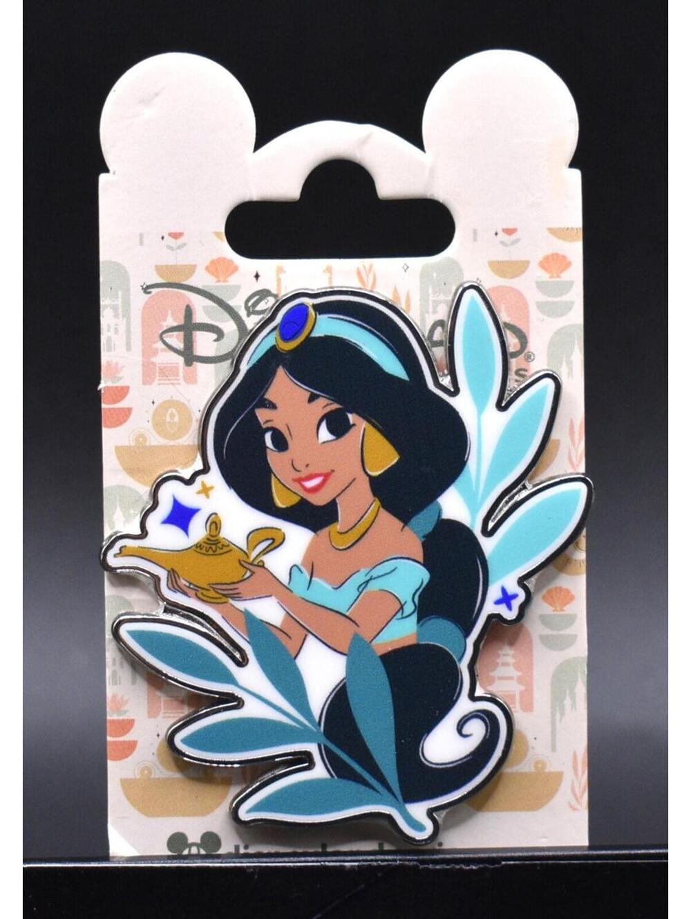 Disney DLRP Paris Jasmine Princess Flowers Genie Lamp Aladdin Pin (B5)